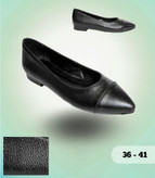 کفش چرم مجلسی تخت و کفش راحتی مشکی زنانه دخترانه