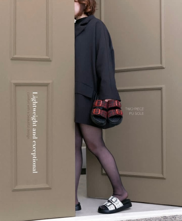 صندل اسلیپر طبی سگک دار کنفی دخترانه زنانه