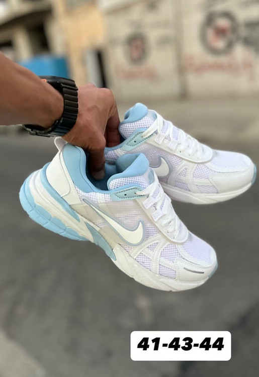کفش کتانی مردانه زنانه نایک وی تو کی NIKE Cushlon V2K سفید آبی
