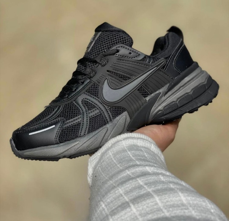 کفش کتانی مردانه زنانه نایک وی تو کی NIKE Cushlon V2K مشکی طوسی