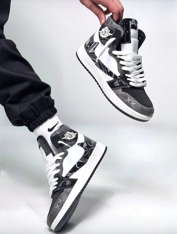کتانی نایک ایر جردن ترویس ساقدار Nike Air Jordan 1 Travis North Face