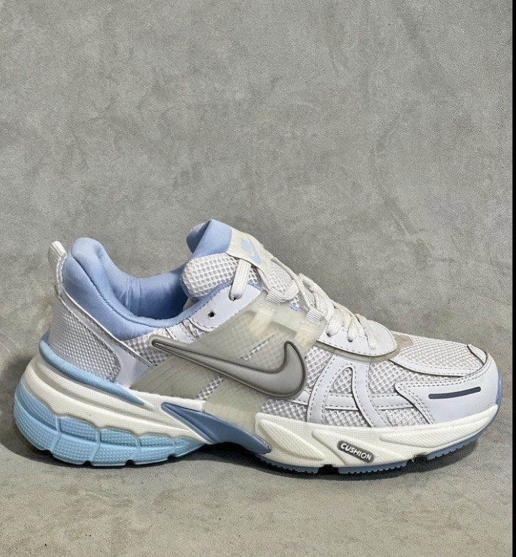 کفش کتانی مردانه زنانه سفید آبی NIKE Cushlon V2K