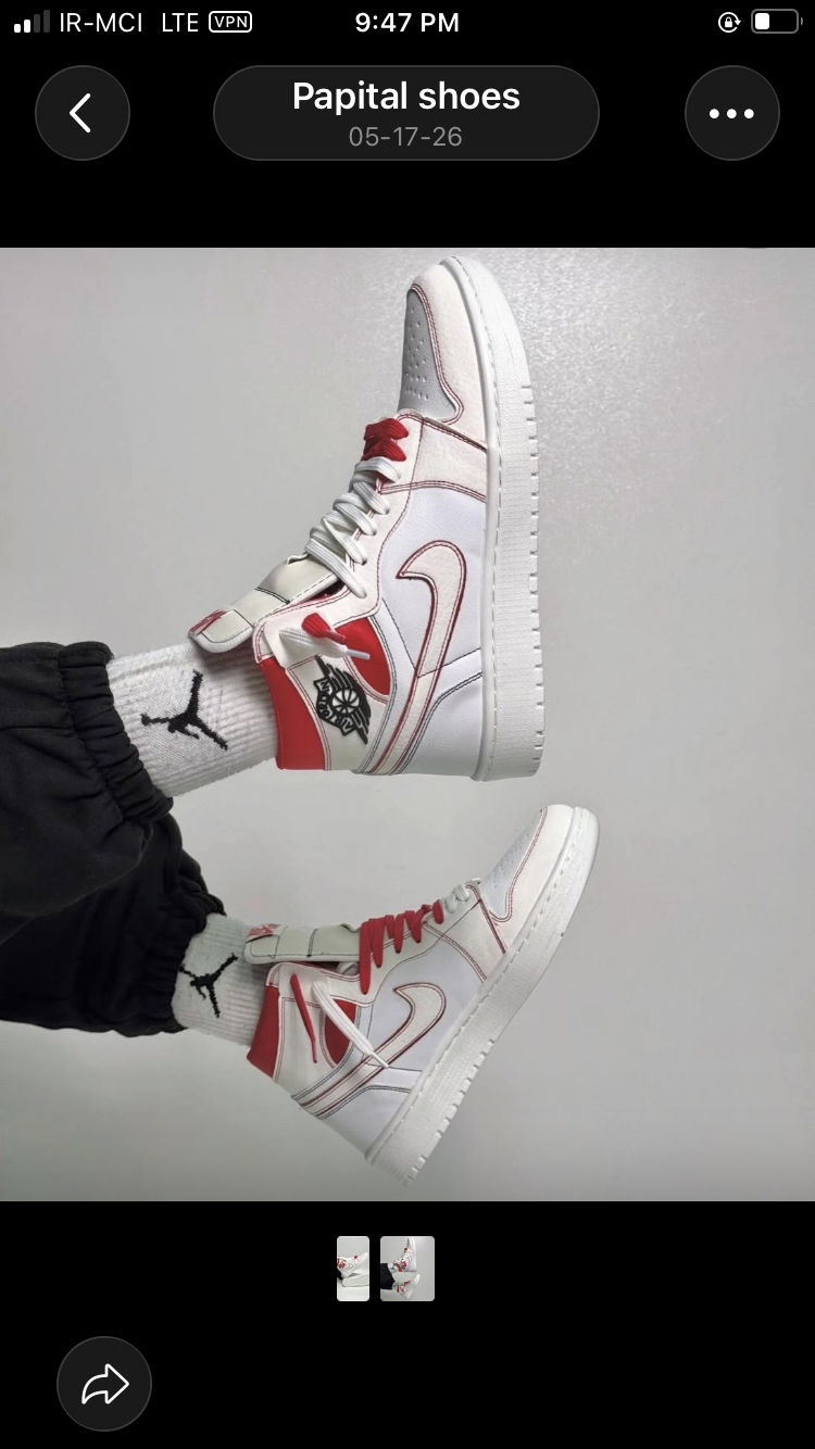 کفش کتانی مردانه زنانه نایک جردن ساقدار مدل رد فانتوم  Nike Jordan red phantom