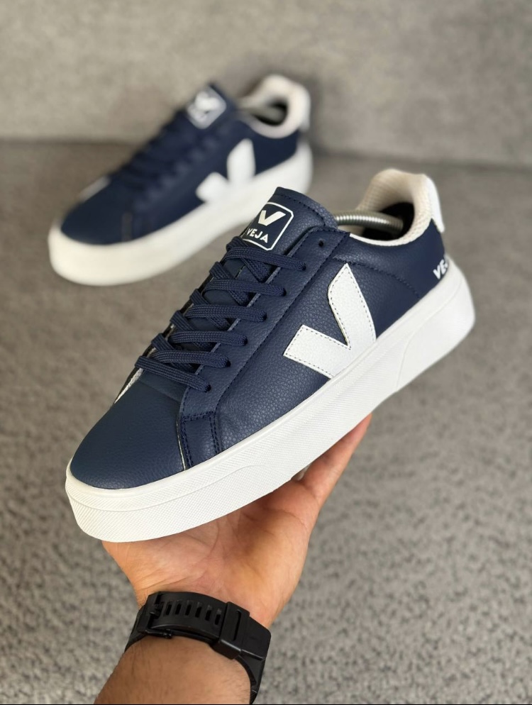 ونس مردانه زنانه وجا سورمه ایی سفید  VEJA VANS