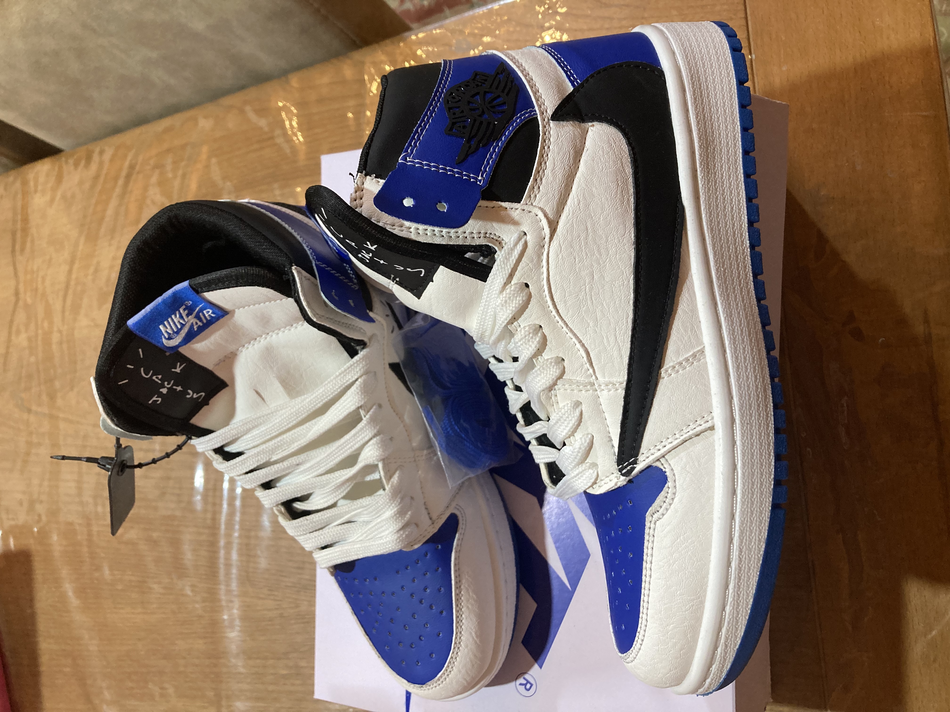 کفش کتانی مردانه زنانه  نایک ایر جردن 1 ساقدار  فراگمنت Nike Air Jordan 1 palomino