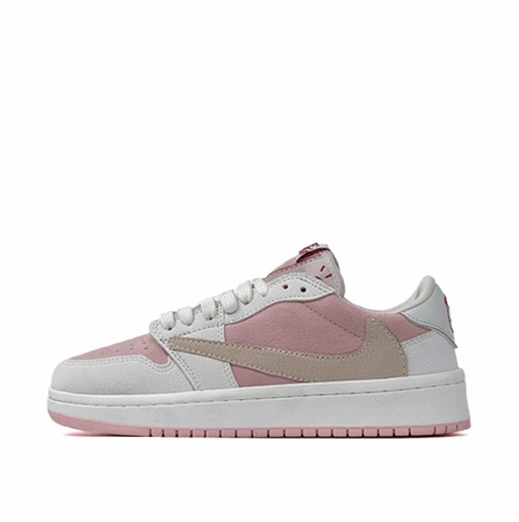 کفش کتانی نایک ایر جردن ترویس اسکات مارشال صورتی  Nike Air Jordan 1 Travis