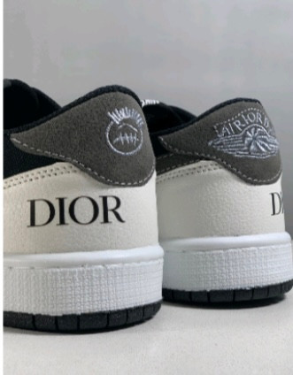 کفش کتانی مردانه زنانه ترویس دیور کاستوم مشکی Nike Air Jordan 1