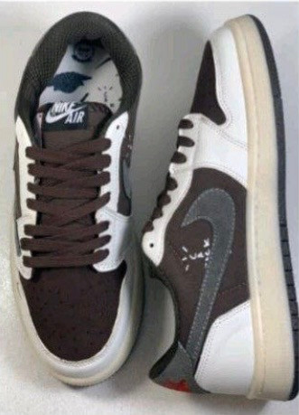 کفش کتانی مردانه زنانه ترویس دیور کاستوم موکاNike Air Jordan 1